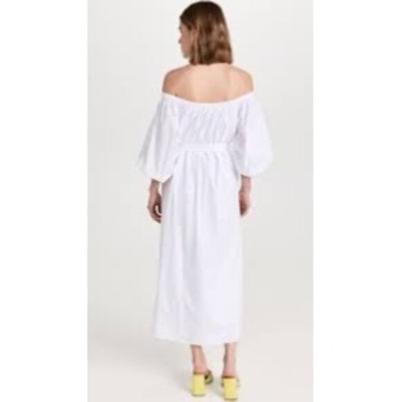 New NWT STAUD Reese Dress White Sz L Retails $395 - Picture 3 of 4